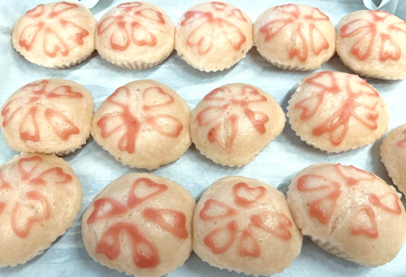 お花の蒸しパン